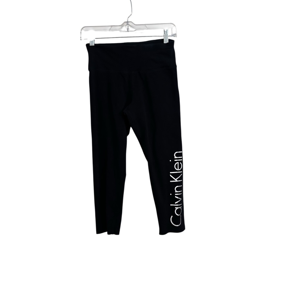 Calvin Klein Black Cropped Leggings Size Medium